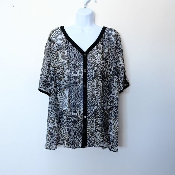 Reitmans PLUS sheer top blouse - Picture 4 of 11